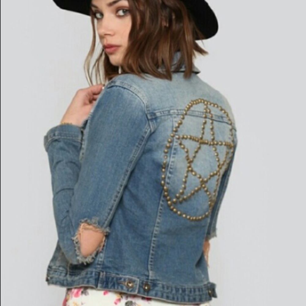 Gypsy Warrior Pentacle Studded Jean Jacket